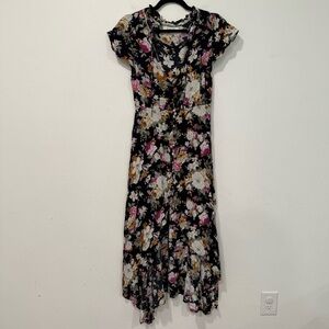 Auguste Floral Button Front Hi Low Maxi Dress 2
